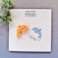 Nordic Floral Dolphin Polymer Clay Cutter - Summer 2026 Botanical Sea Life