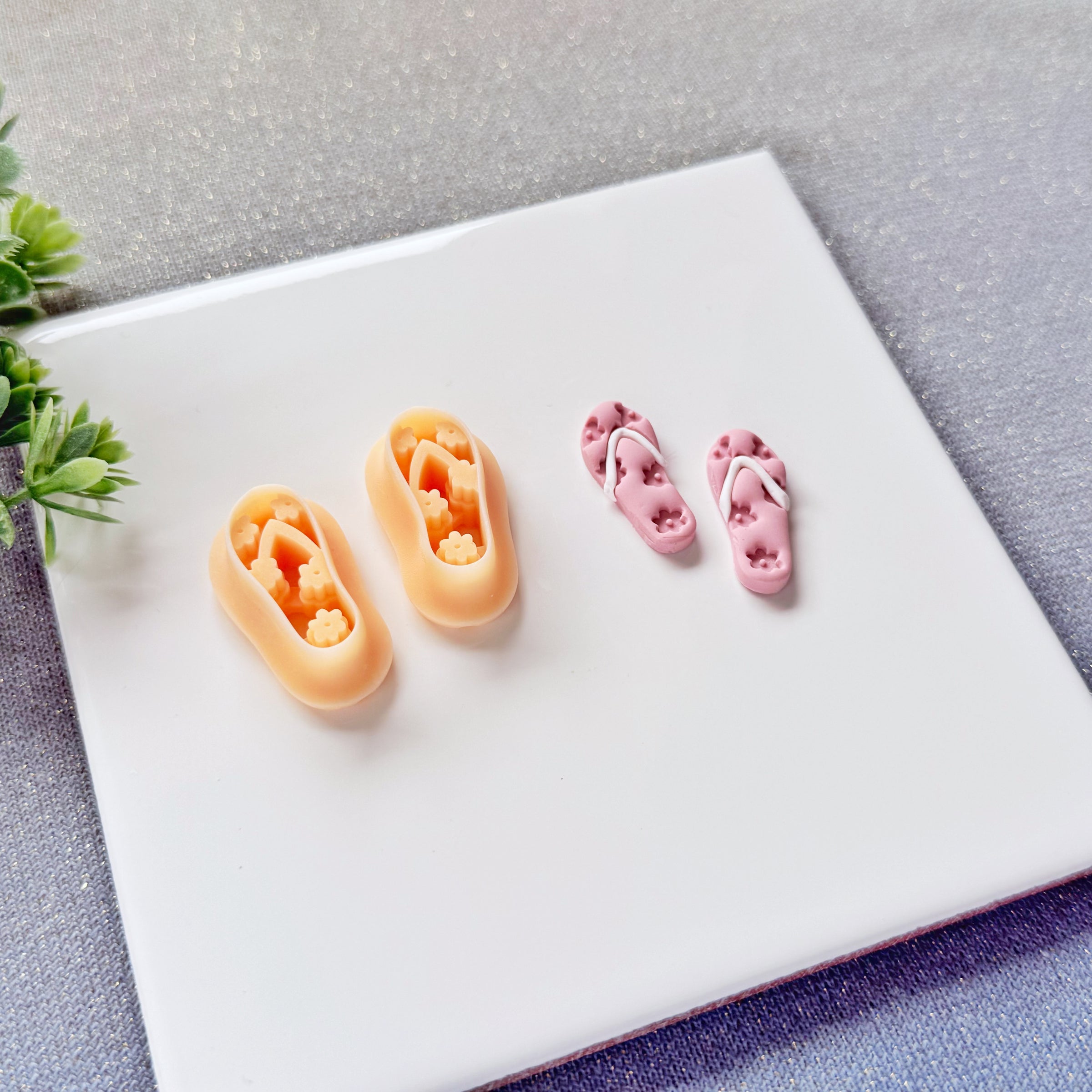 Floral Flip Flop Polymer Clay Cutter Set - Summer 2026 Tropical Vacation Collection