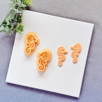 Cute Seahorse Polymer Clay Cutter - Summer 2026 Kawaii Ocean Critter