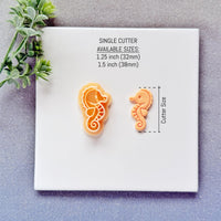 Cute Seahorse Polymer Clay Cutter - Summer 2026 Kawaii Ocean Critter