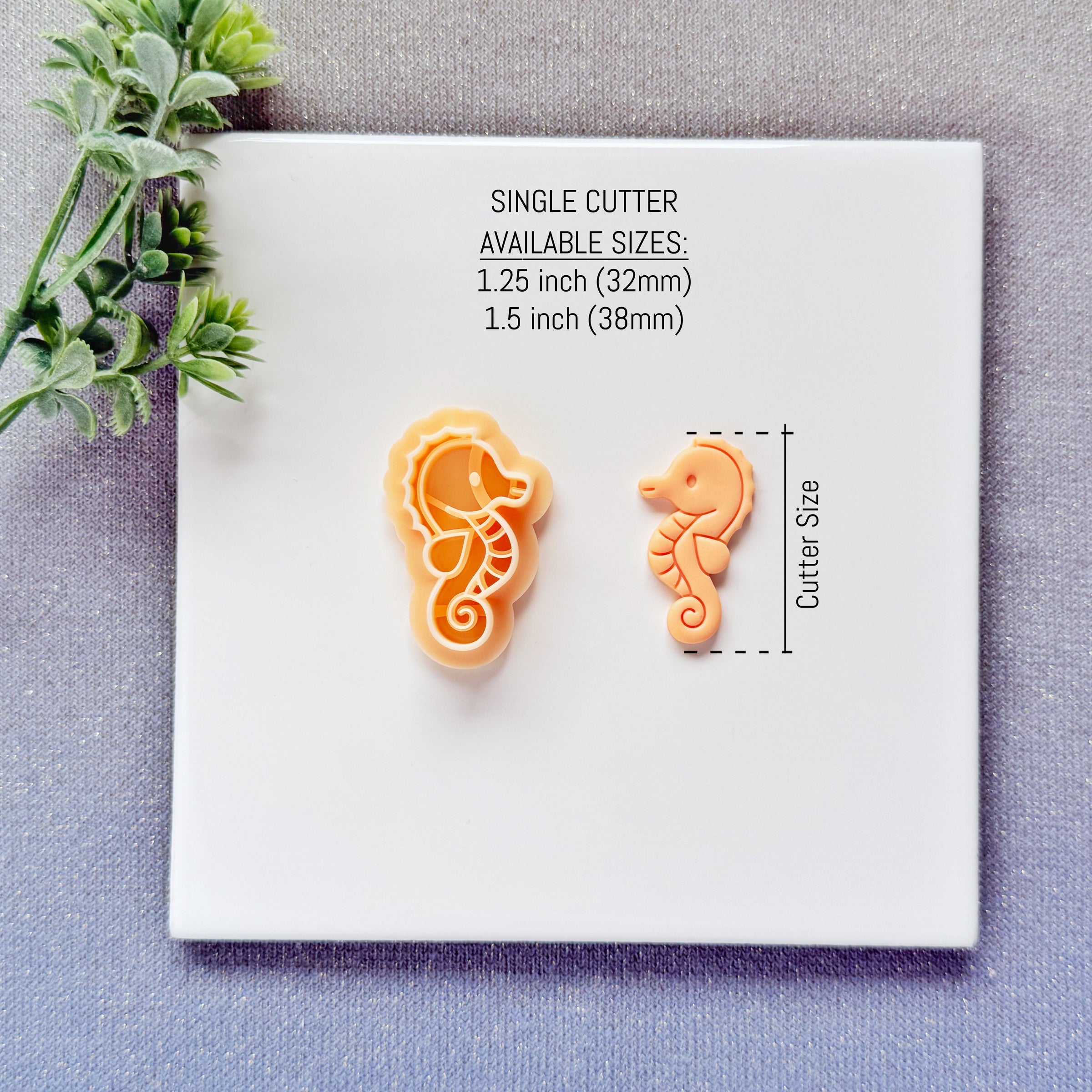Cute Seahorse Polymer Clay Cutter - Summer 2026 Kawaii Ocean Critter