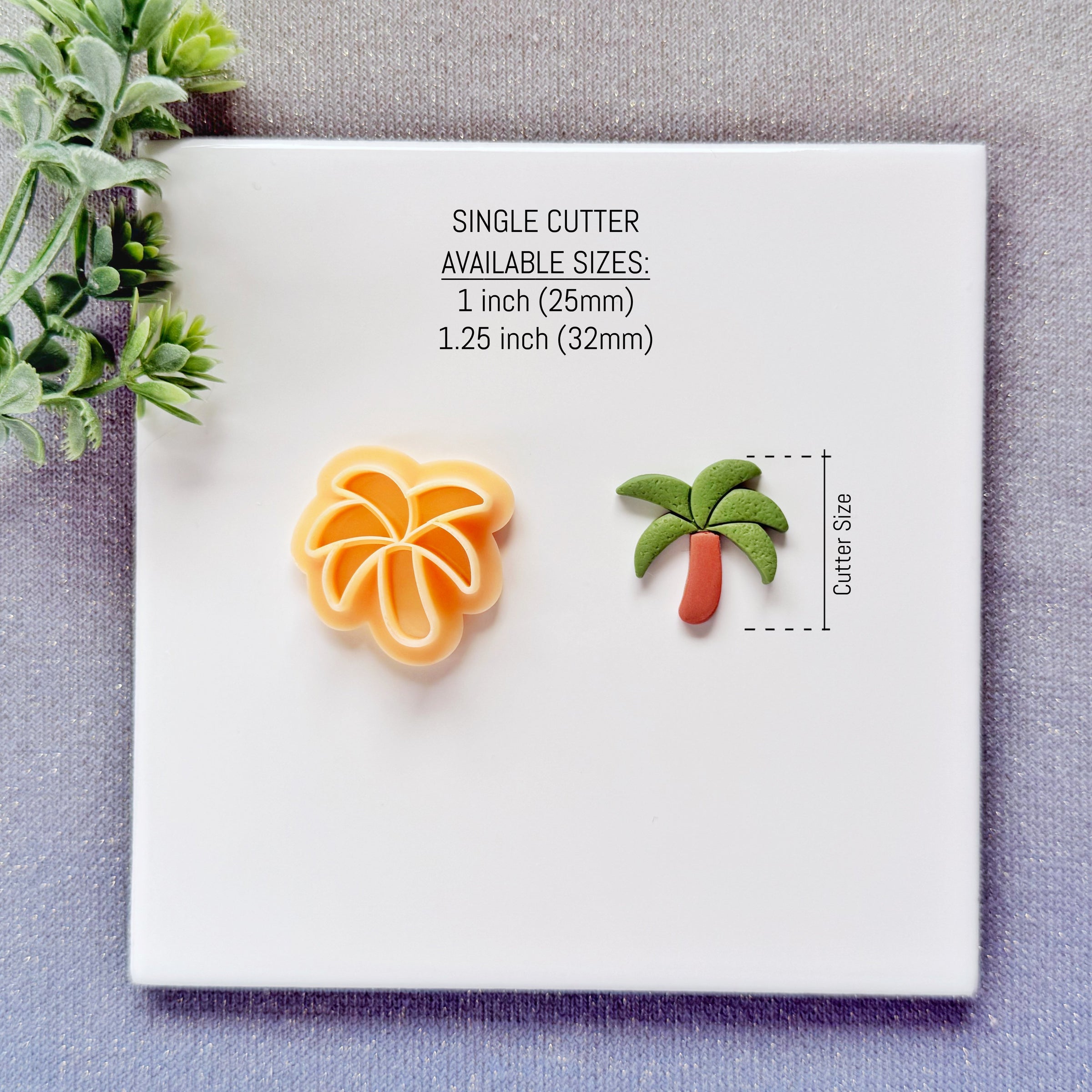 Tropical Palm Tree Polymer Clay Cutter - Summer 2026 Island Life Silhouette