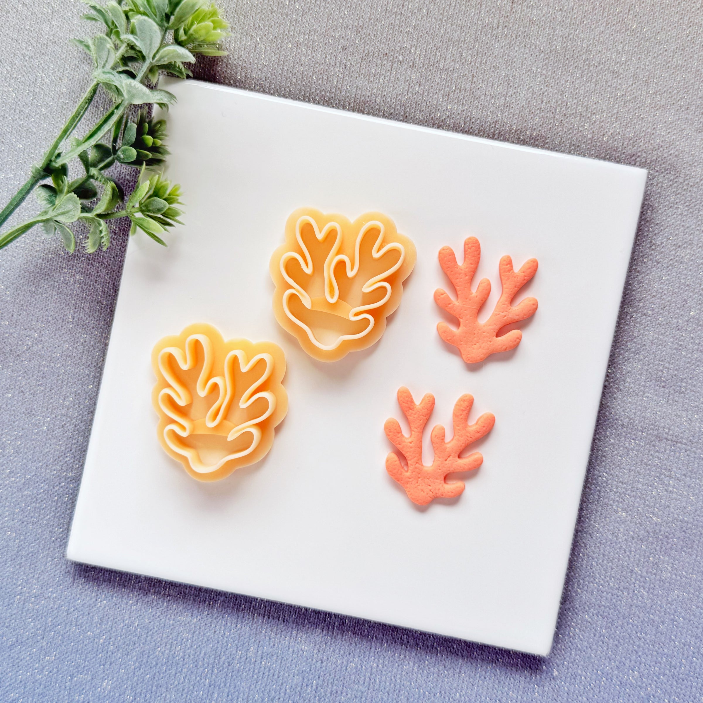 Organic Coral Reef Polymer Clay Cutter - Summer 2026 Coastal Silhouette