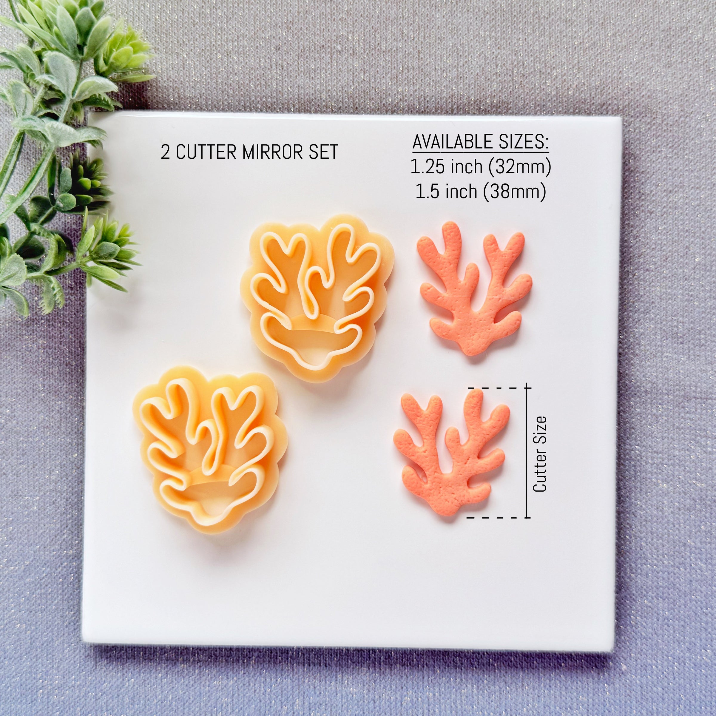 Organic Coral Reef Polymer Clay Cutter - Summer 2026 Coastal Silhouette