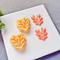 Organic Coral Reef Polymer Clay Cutter - Summer 2026 Coastal Silhouette