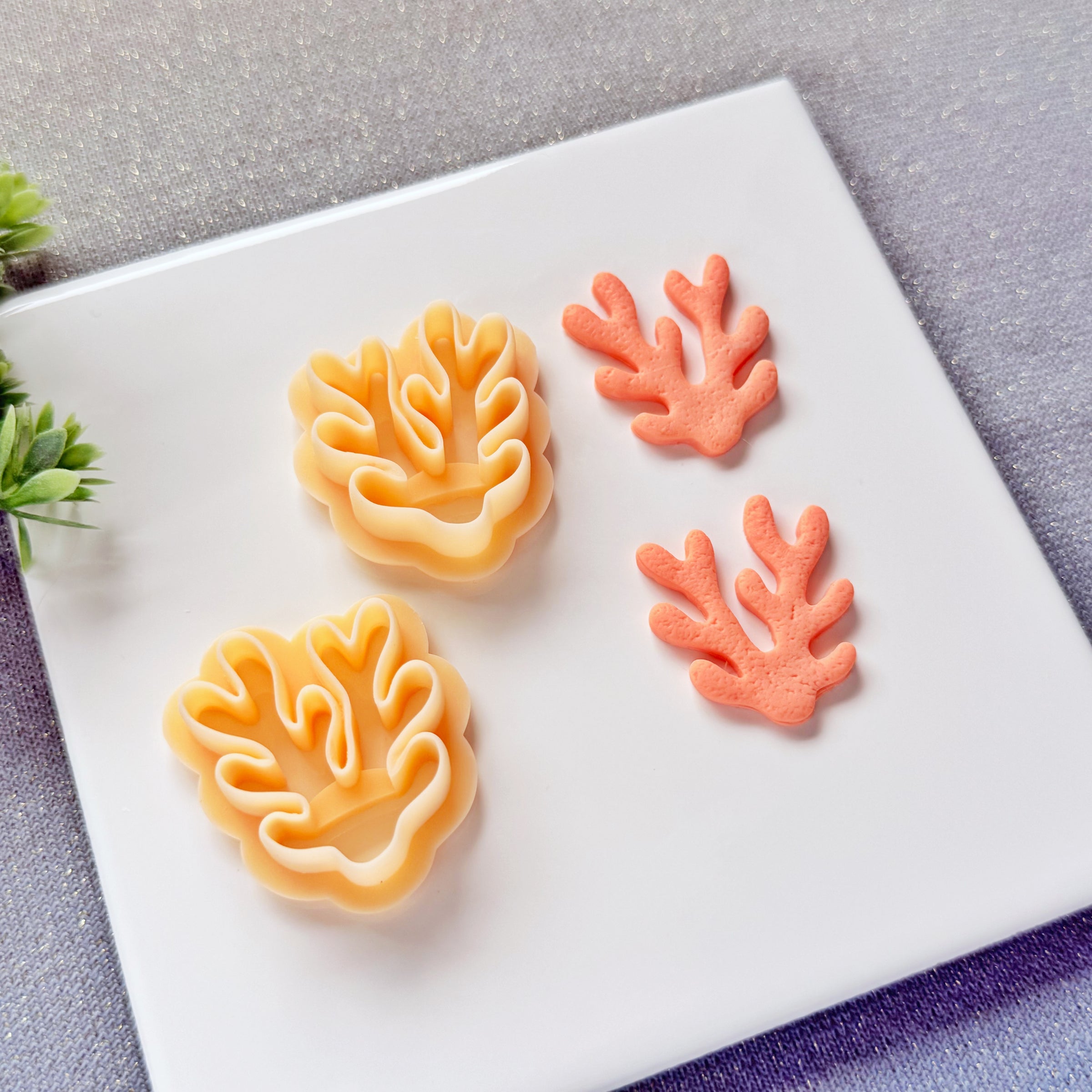 Organic Coral Reef Polymer Clay Cutter - Summer 2026 Coastal Silhouette