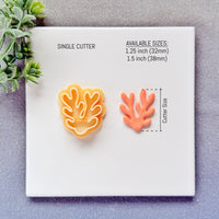 Organic Coral Reef Polymer Clay Cutter - Summer 2026 Coastal Silhouette