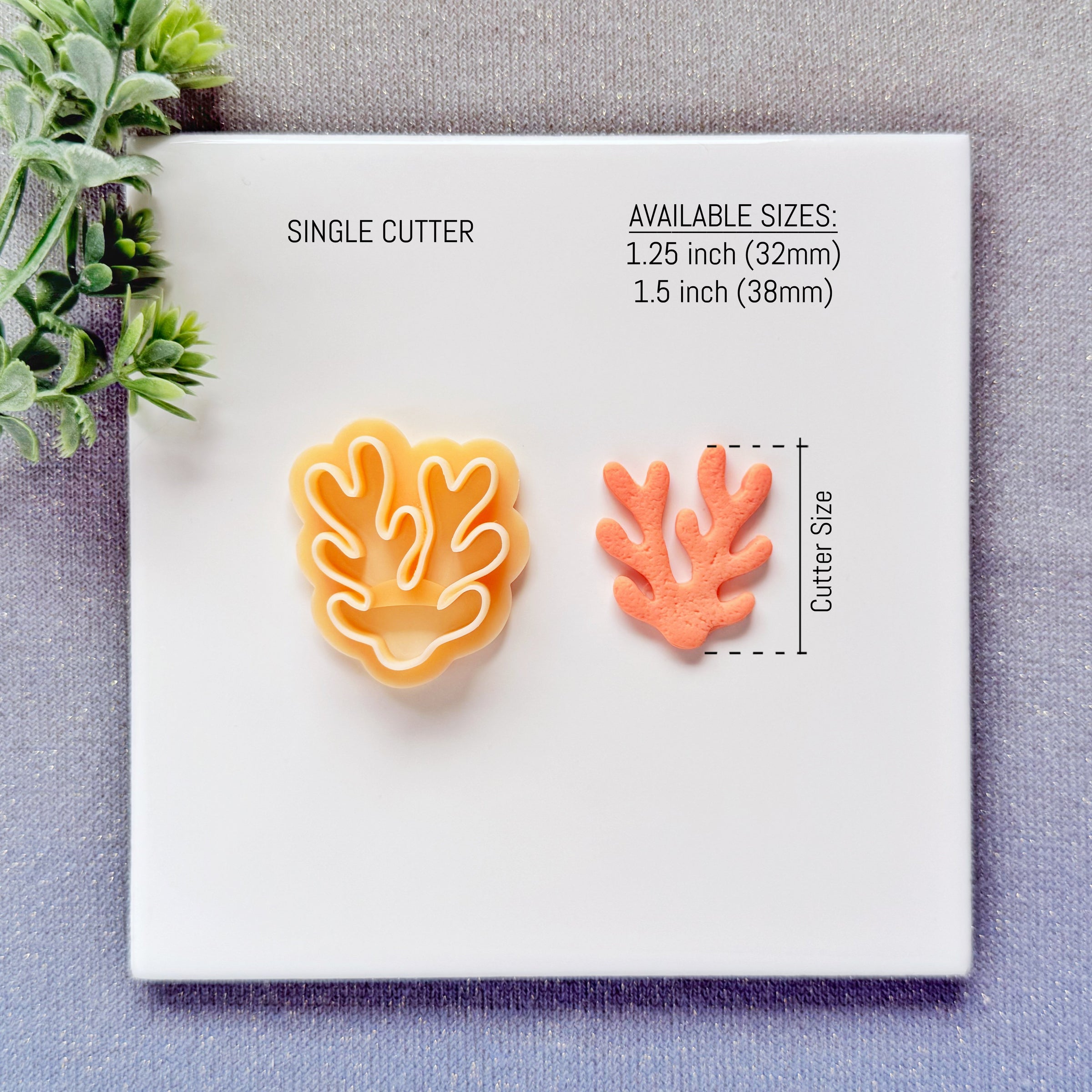 Organic Coral Reef Polymer Clay Cutter - Summer 2026 Coastal Silhouette