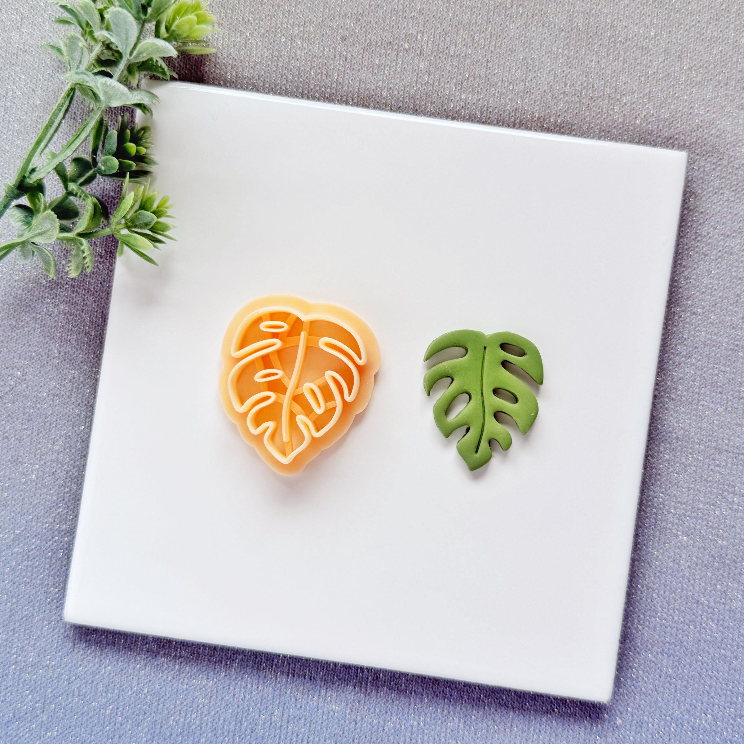 Monstera Deliciosa Leaf Polymer Clay Cutter - Summer 2026 Tropical Botanical Silhouette