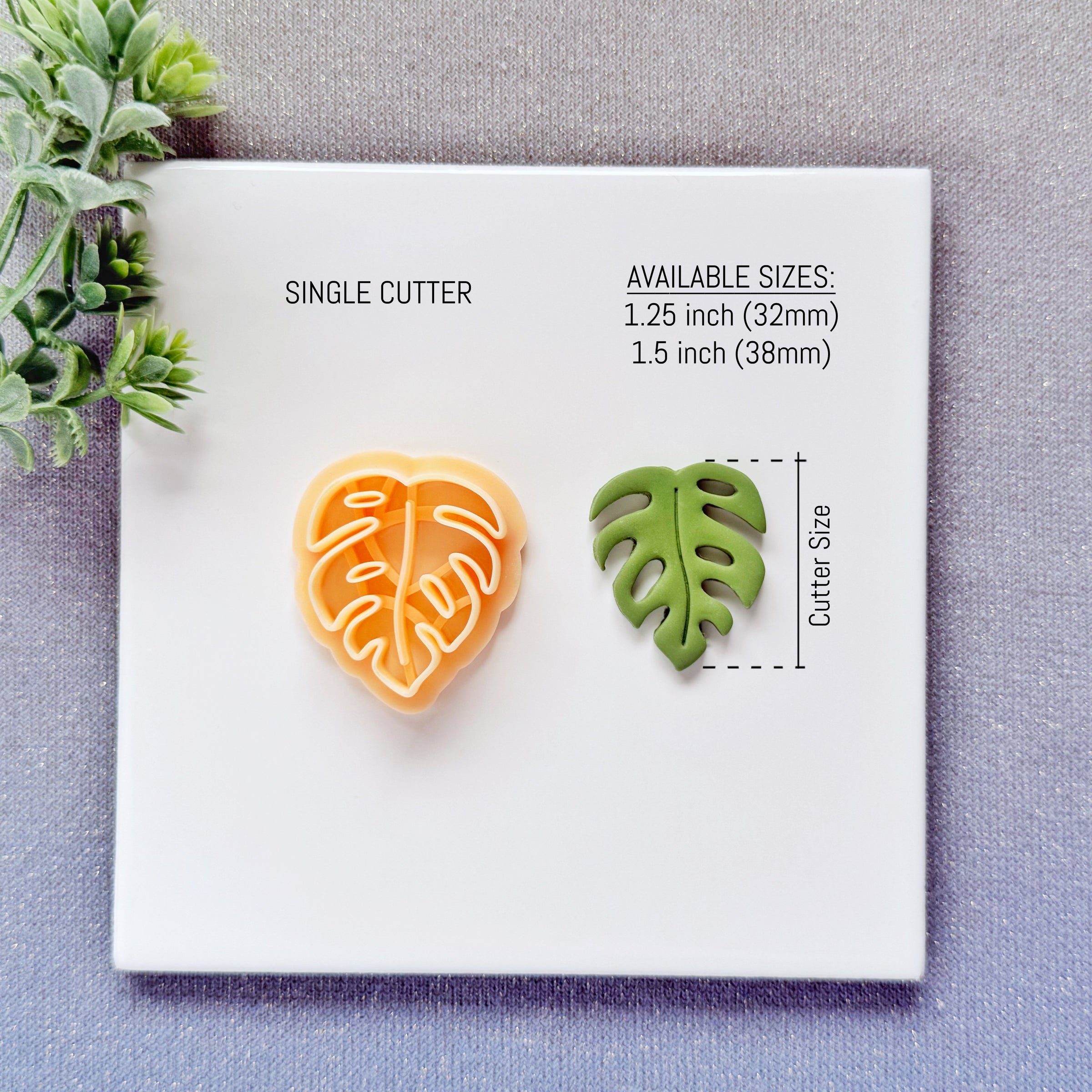 Monstera Deliciosa Leaf Polymer Clay Cutter - Summer 2026 Tropical Botanical Silhouette