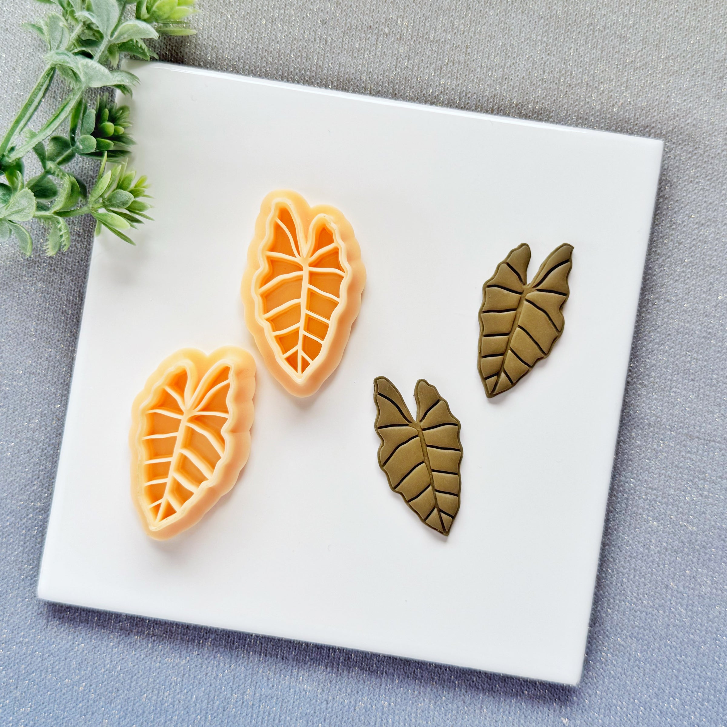 Alocasia Leaf Polymer Clay Cutter - Summer 2026 Tropical Botanical Silhouette