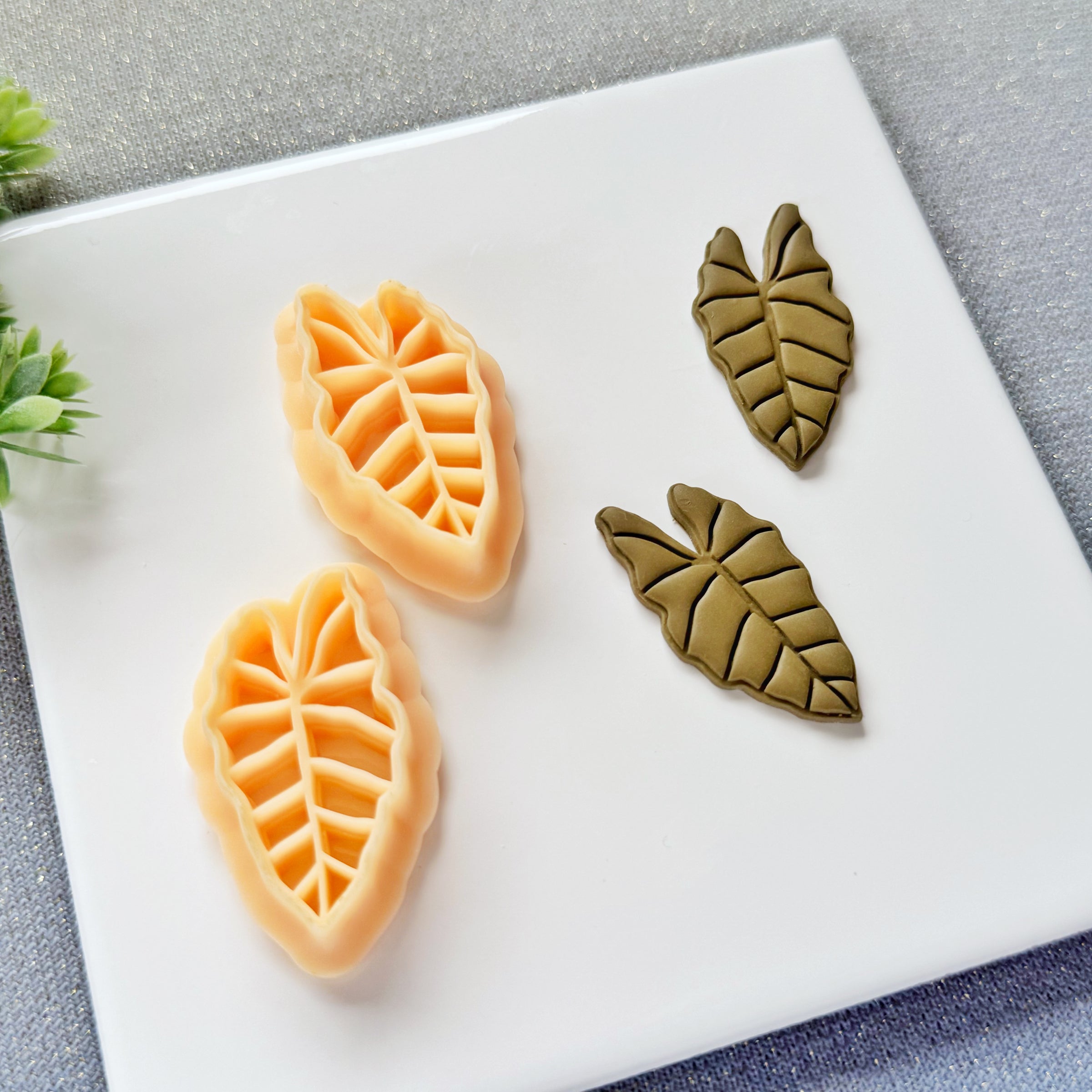 Alocasia Leaf Polymer Clay Cutter - Summer 2026 Tropical Botanical Silhouette