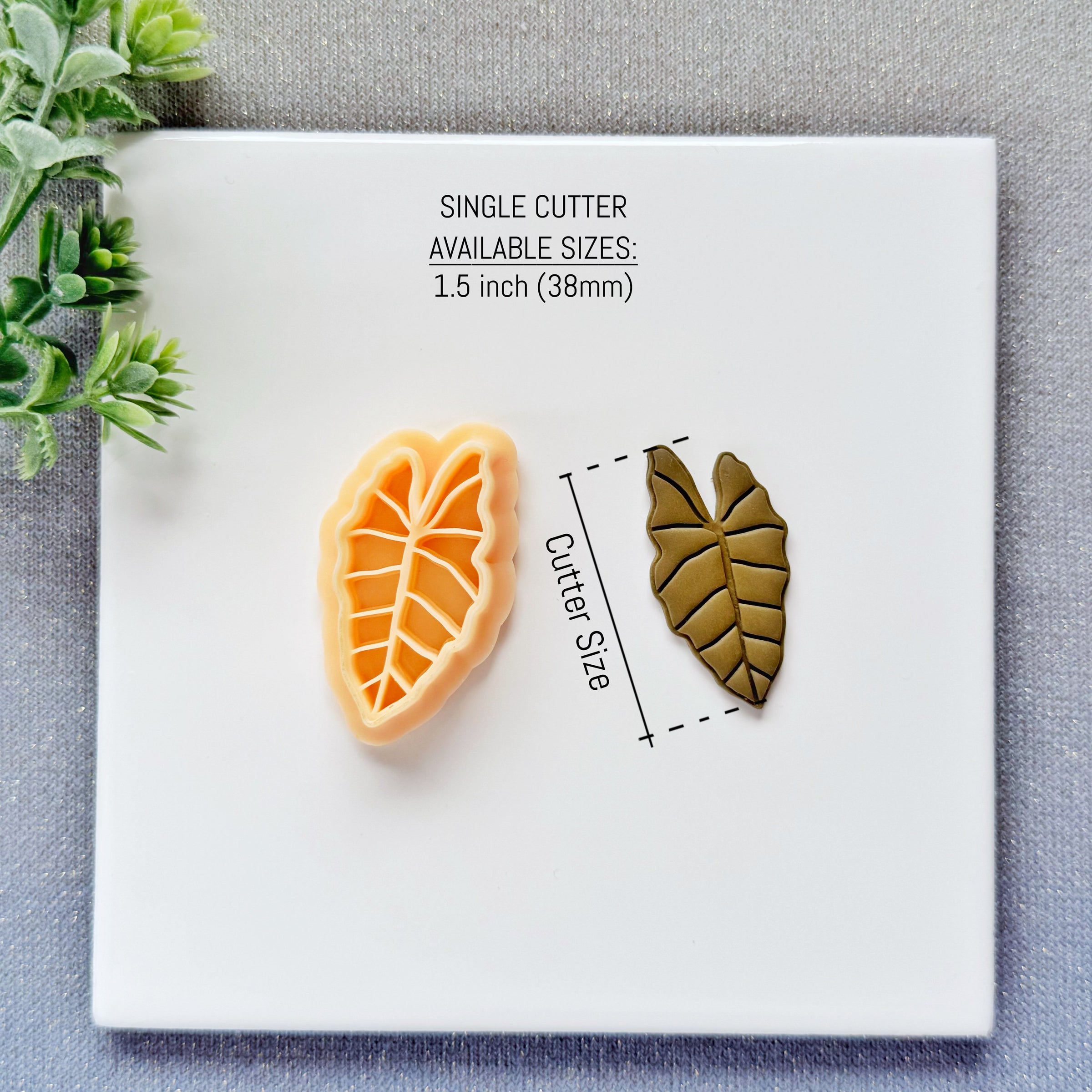 Alocasia Leaf Polymer Clay Cutter - Summer 2026 Tropical Botanical Silhouette