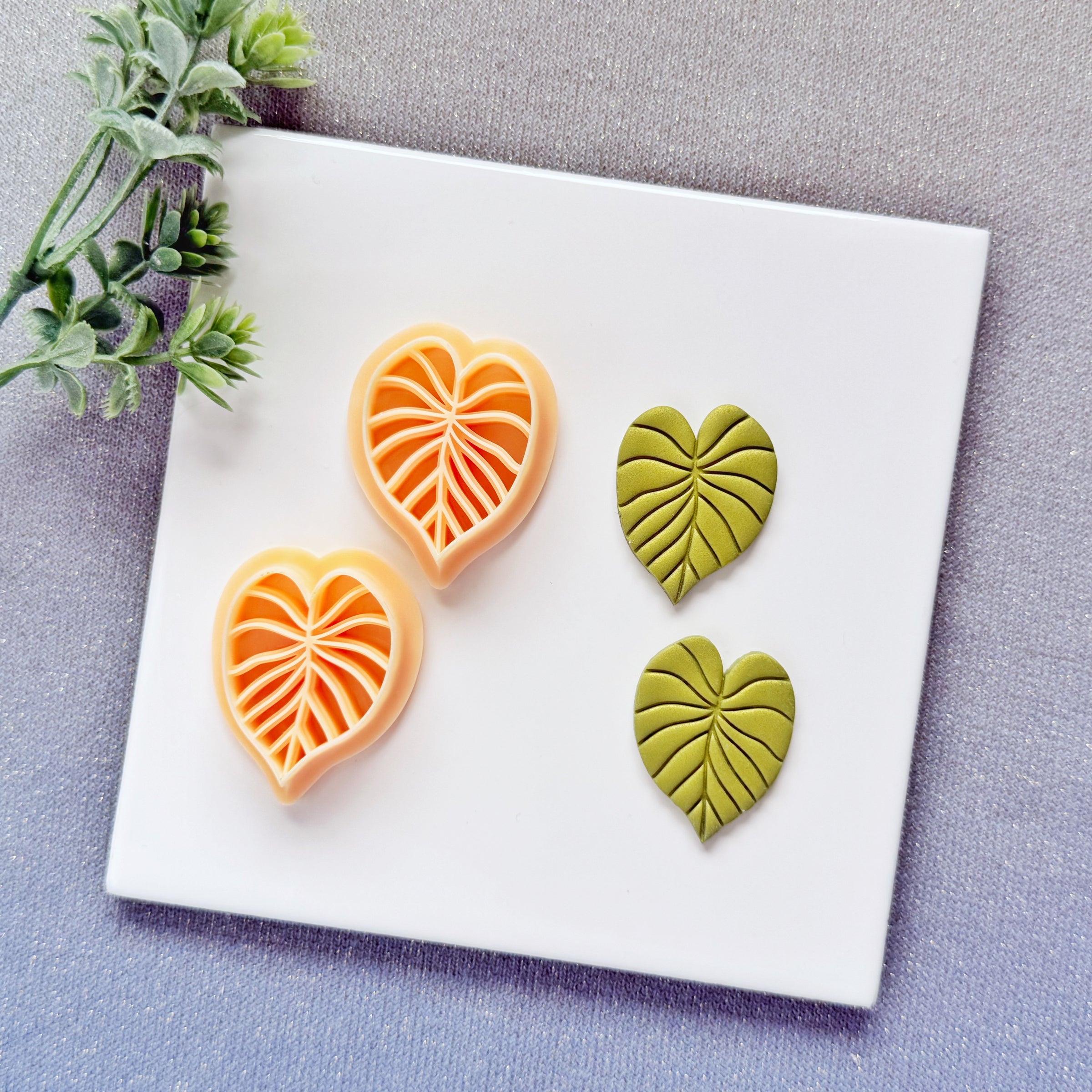 Anthurium Leaf Polymer Clay Cutter - Summer 2026 Heart-Shaped Tropical Botanical