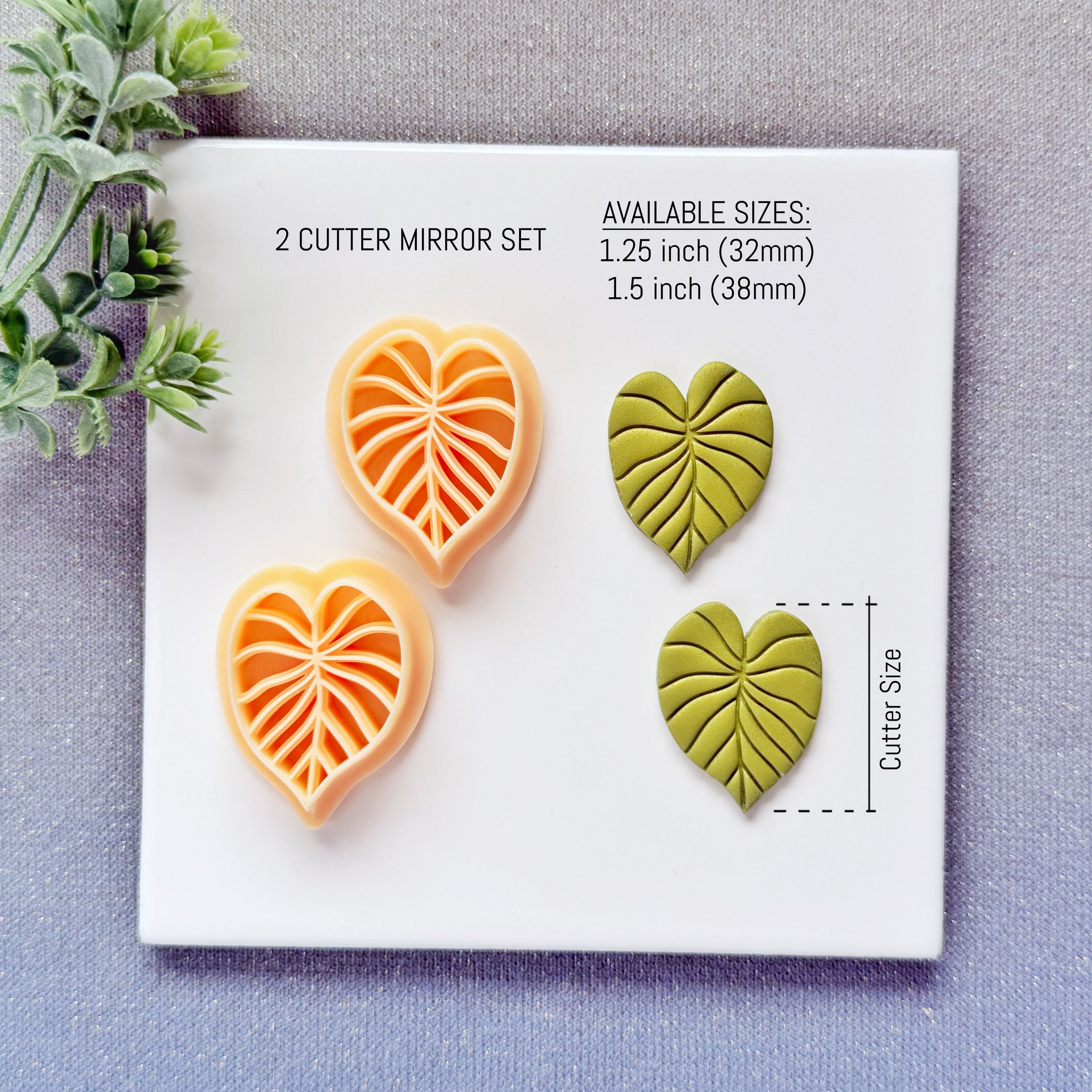 Anthurium Leaf Polymer Clay Cutter - Summer 2026 Heart-Shaped Tropical Botanical