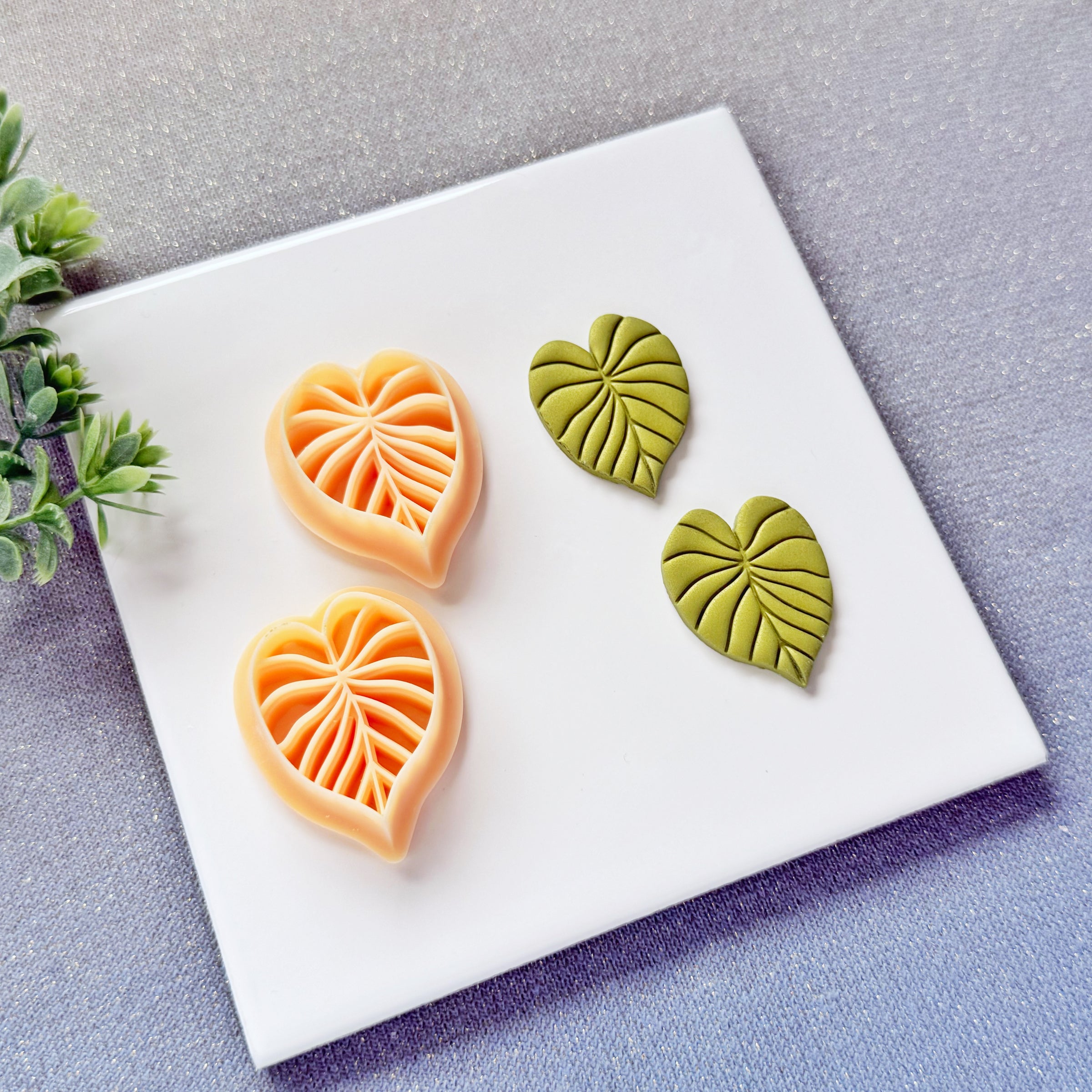 Anthurium Leaf Polymer Clay Cutter - Summer 2026 Heart-Shaped Tropical Botanical