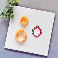 Dragon Fruit Polymer Clay Cutter Set - Summer 2026 Tropical Fruit Collection