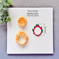 Dragon Fruit Polymer Clay Cutter Set - Summer 2026 Tropical Fruit Collection
