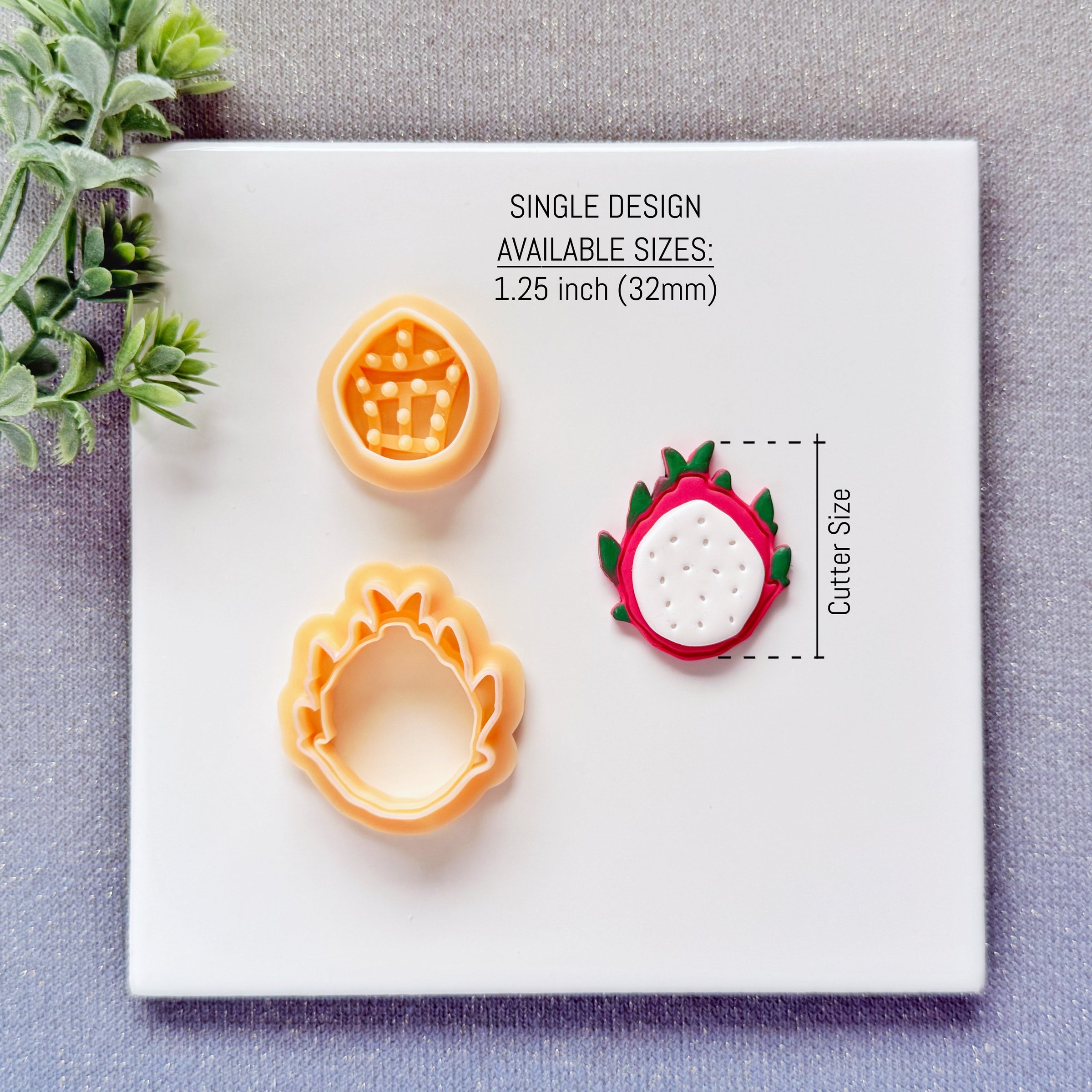 Dragon Fruit Polymer Clay Cutter Set - Summer 2026 Tropical Fruit Collection