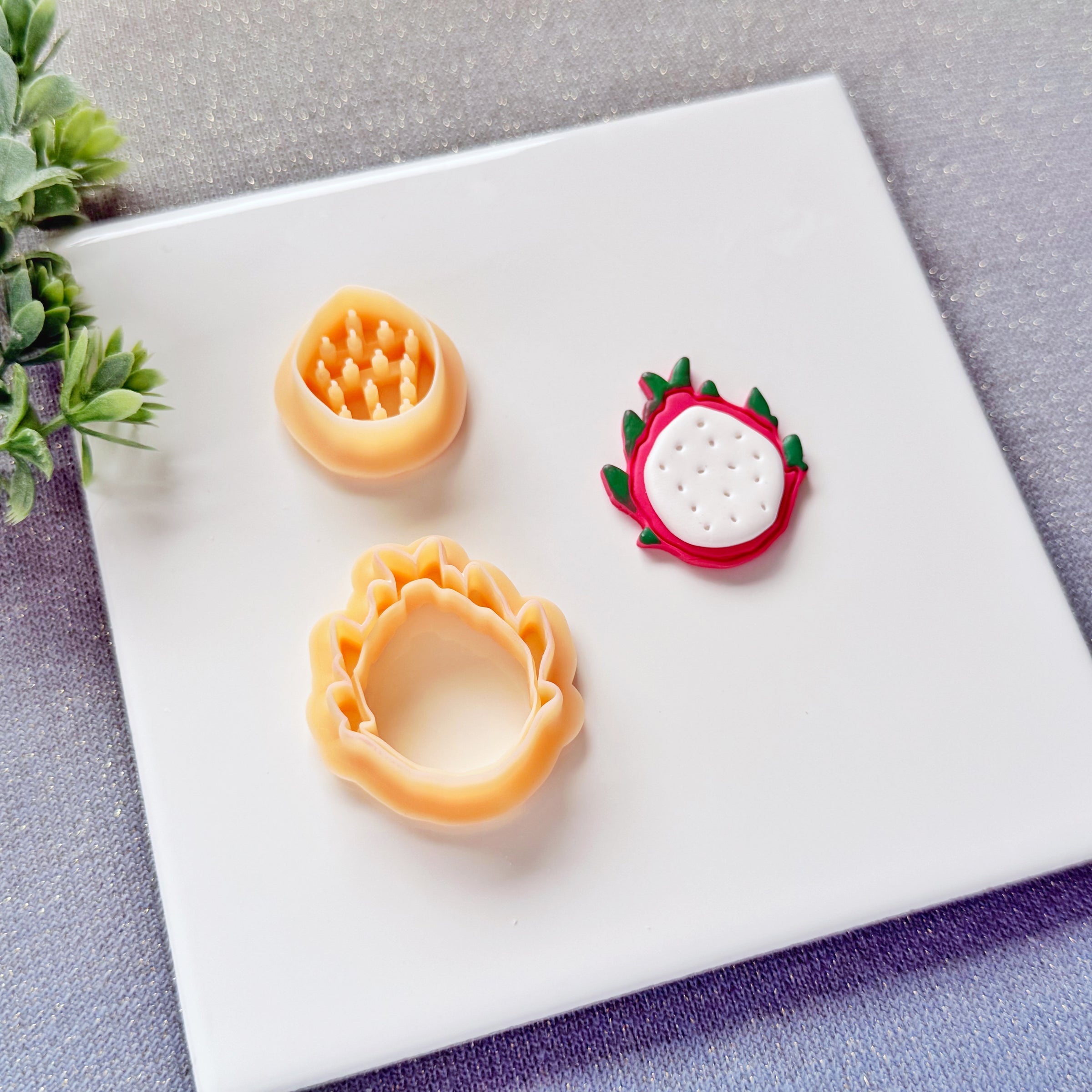 Dragon Fruit Polymer Clay Cutter Set - Summer 2026 Tropical Fruit Collection