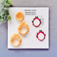 Dragon Fruit Polymer Clay Cutter Set - Summer 2026 Tropical Fruit Collection