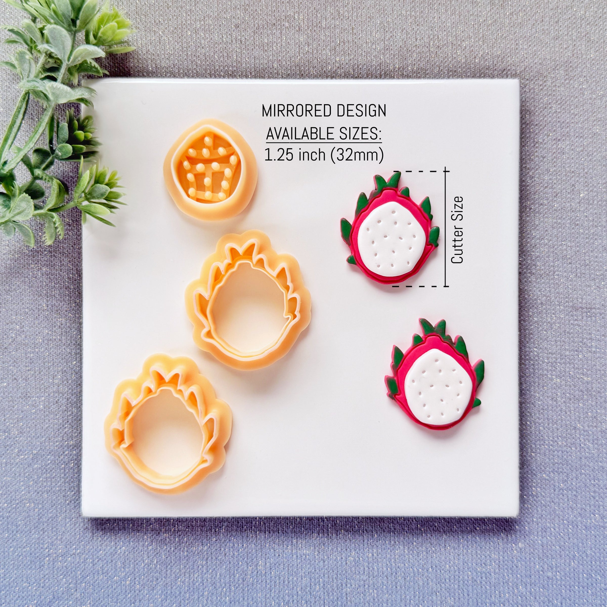 Dragon Fruit Polymer Clay Cutter Set - Summer 2026 Tropical Fruit Collection
