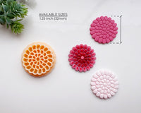 Chrysanthemum Clay Cutter | Floral Polymer Clay Cutter for Jewelry Making