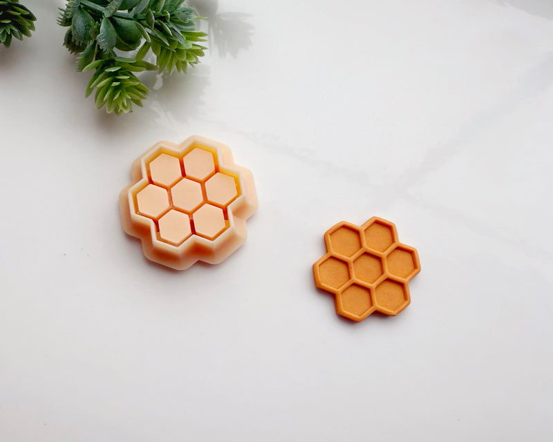 Hexagon Honeycomb Clay Cutter | Bee-Themed Polymer Clay Cutter