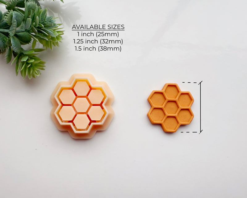 Hexagon Honeycomb Clay Cutter | Bee-Themed Polymer Clay Cutter