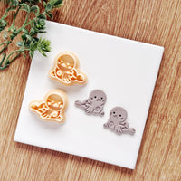 Playful Seal Polymer Clay Cutter | Single or Mirror Set