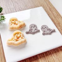 Playful Seal Polymer Clay Cutter | Single or Mirror Set