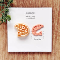 Floral Shrimp Polymer Clay Cutter | Single or Mirror Set