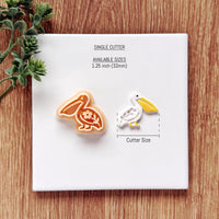 Floral Pelican Polymer Clay Cutter | Single or Mirror Set