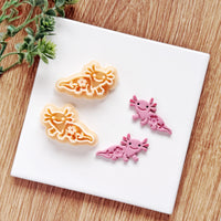 Floral Axolotl Polymer Clay Cutter | Single or Mirror Set