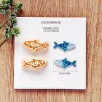 Floral Sardine Polymer Clay Cutter | Single or Mirror Set