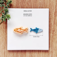 Floral Sardine Polymer Clay Cutter | Single or Mirror Set