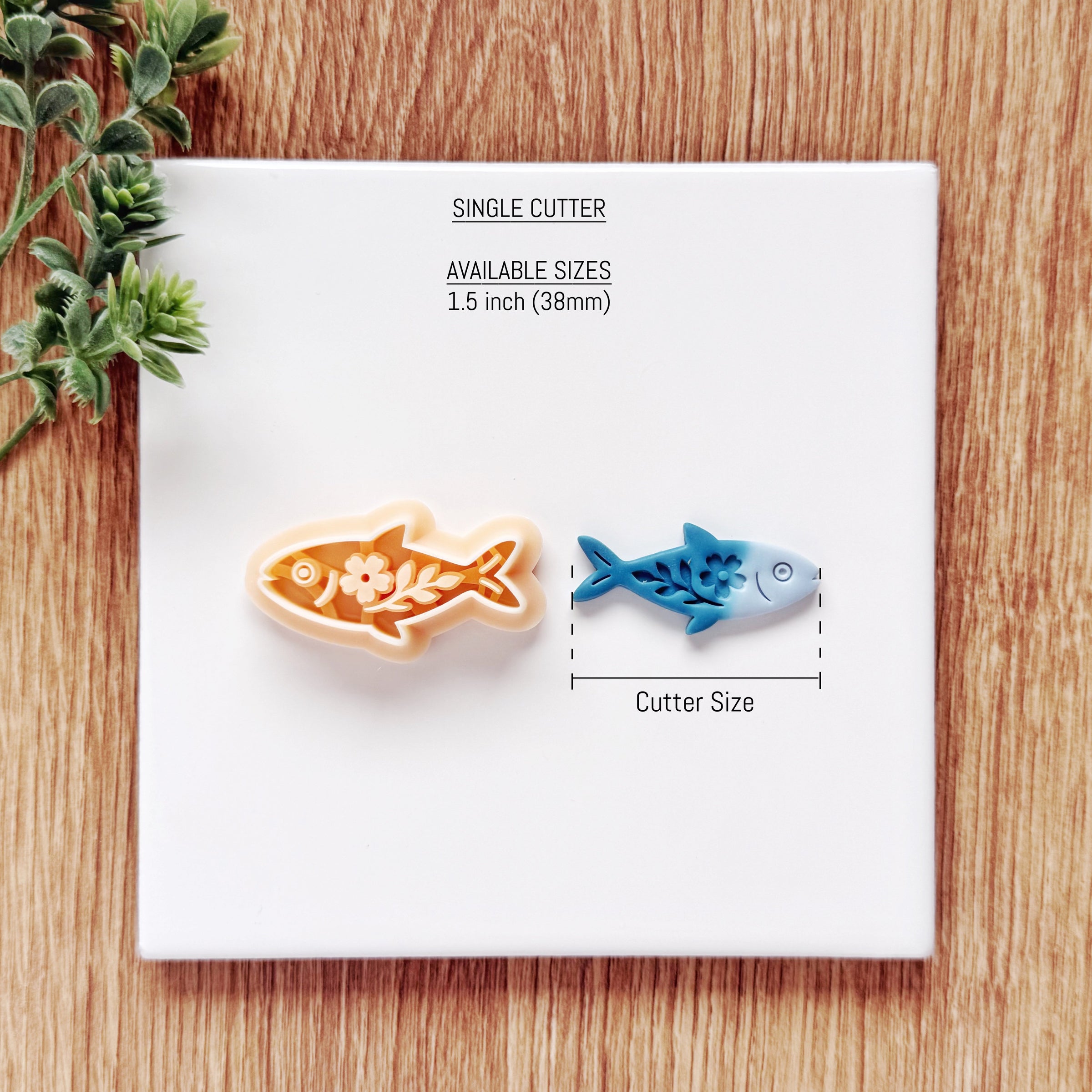 Floral Sardine Polymer Clay Cutter | Single or Mirror Set