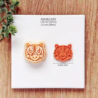 Floral Tiger Face Polymer Clay Cutter