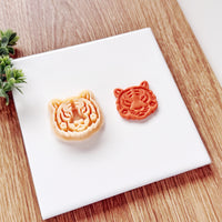 Floral Tiger Face Polymer Clay Cutter
