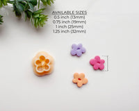 Flower Stud Clay Cutter | Mini Floral Polymer Clay Cutter for Jewelry Making