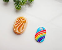 Rainbow Tag Clay Cutter | Pride Cloud Polymer Clay Cutter for Jewelry Making