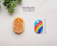 Rainbow Tag Clay Cutter | Pride Cloud Polymer Clay Cutter for Jewelry Making