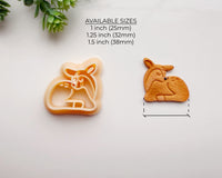 Sleeping Deer Clay Cutter | Woodland Animal Polymer Clay Cutter for Jewelry Making