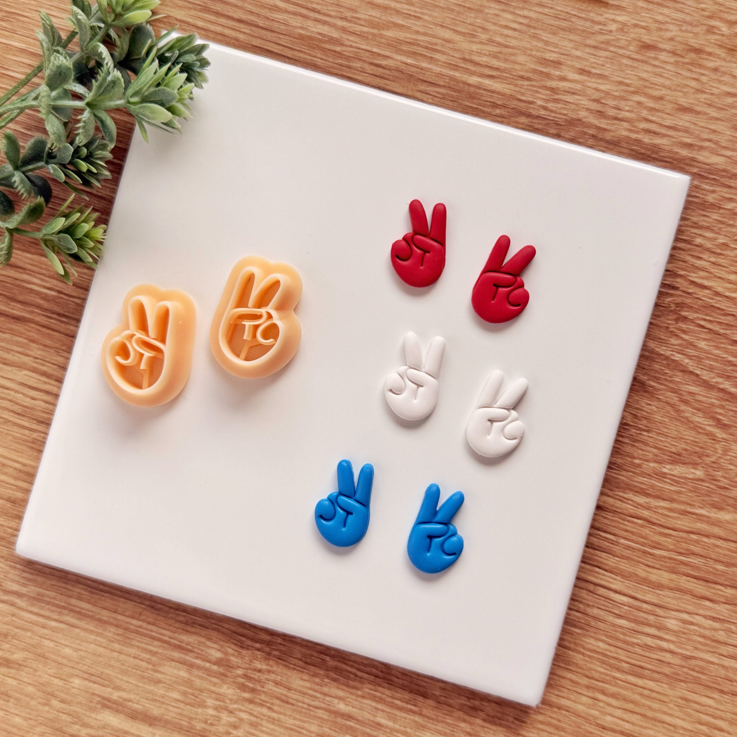 Patriotic Peace Sign Clay Cutter - 4th of July 2026