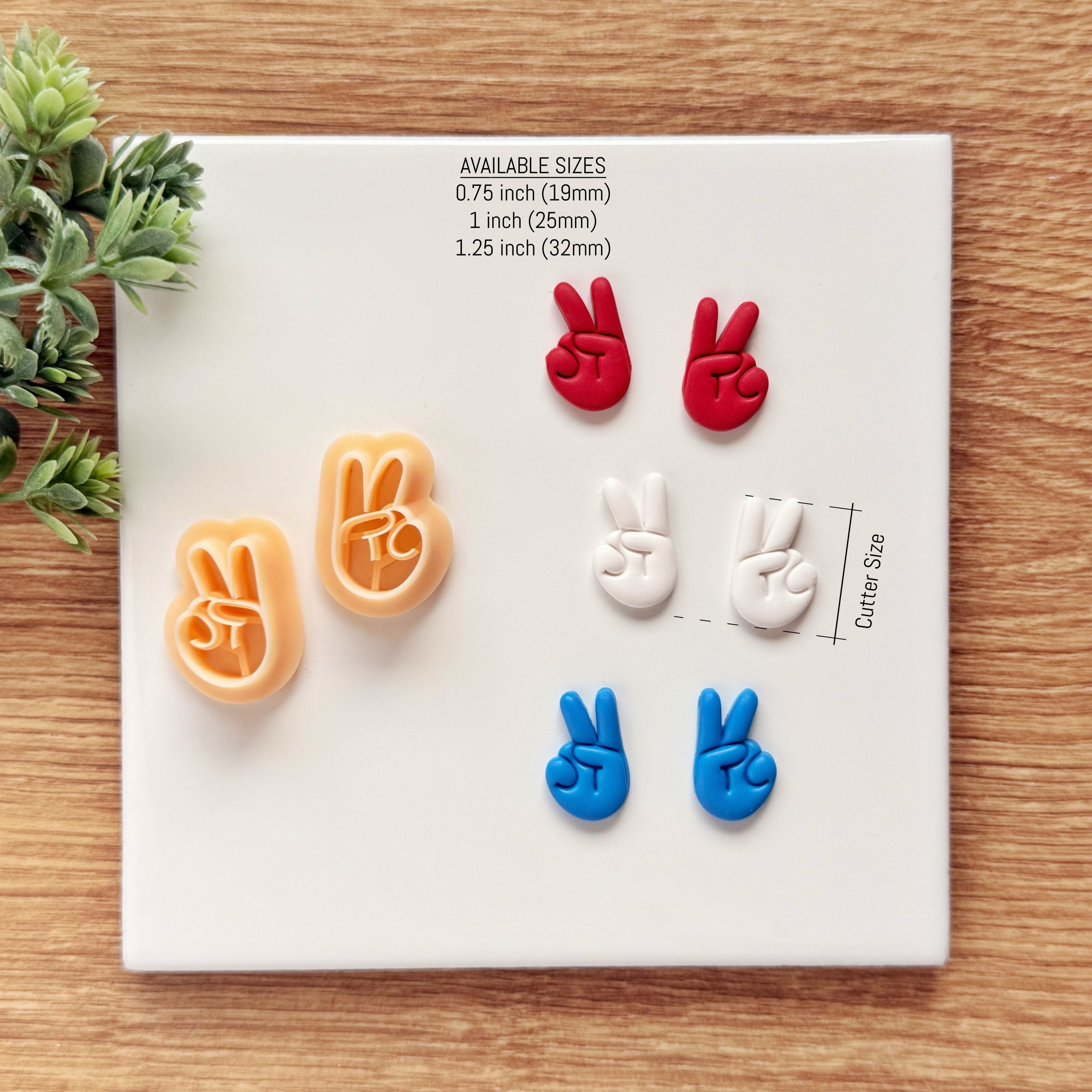 Patriotic Peace Sign Clay Cutter - 4th of July 2026