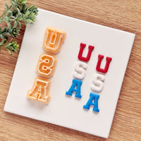 USA Varsity Letter Clay Cutter Set - 4th of July 2026
