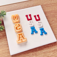 USA Varsity Letter Clay Cutter Set - 4th of July 2026