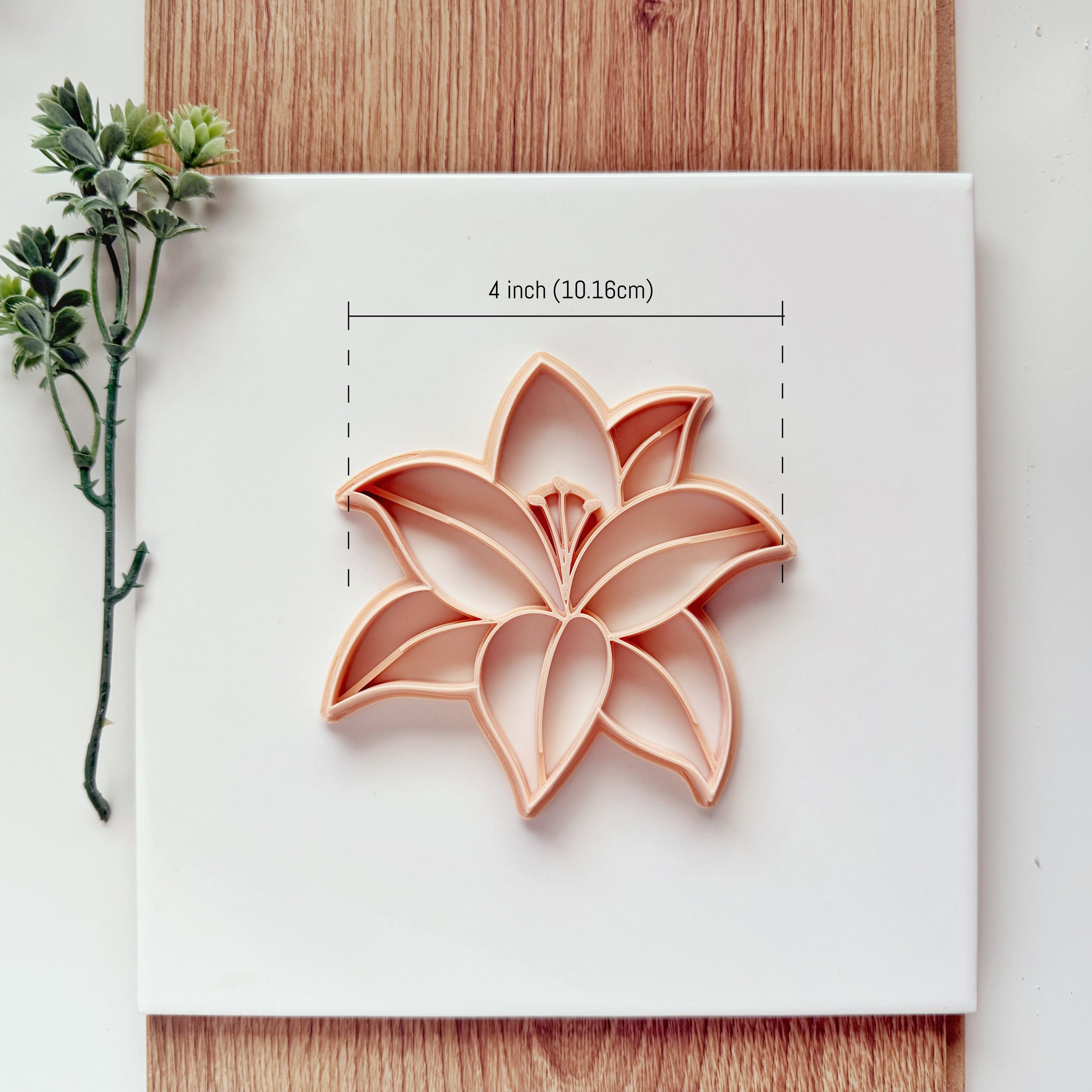 Lily Flower Trinket Dish Clay Cutter