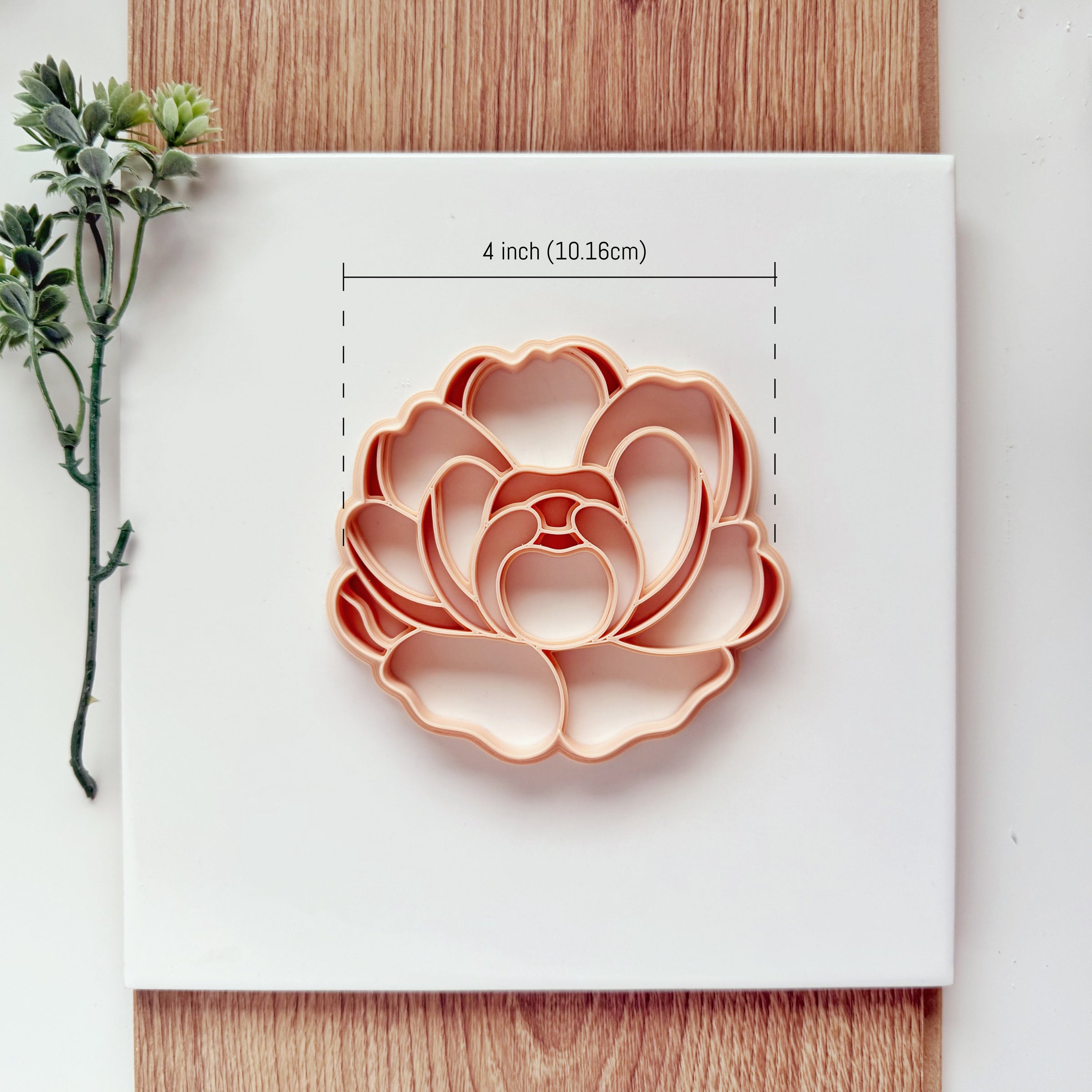 Peony Flower Trinket Dish Clay Cutter