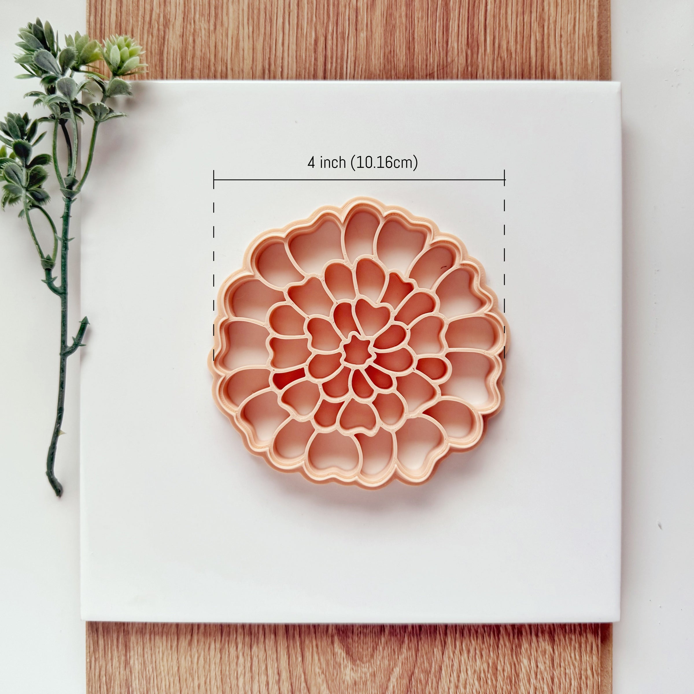 Marigold Flower Trinket Dish Clay Cutter